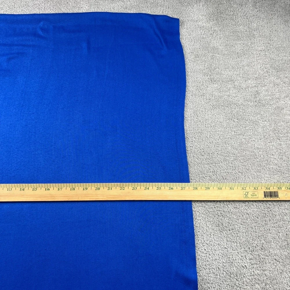 100% Cashmere Scarf Unisex‎ OS Blue Fringe Tassel Pashmina Wrap